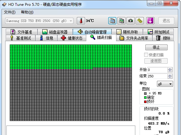 HD Tune（移动硬盘修复）截图