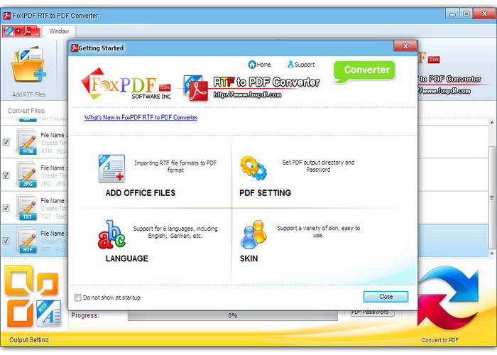 FoxPDF RTF to PDF Converter截图