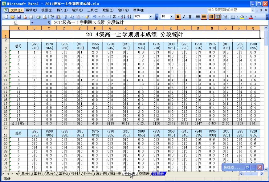 易捷成绩分析系统截图