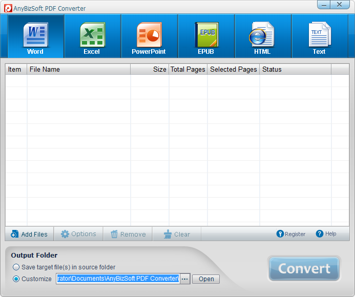 AnyBizSoft PDF Converter截图