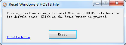 win8hosts修改工具ResetWindows截图