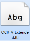 ocr a extended字体截图