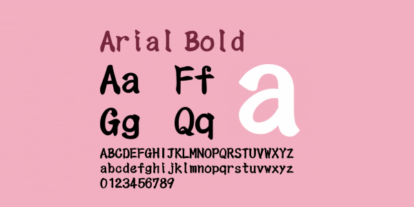 Arial Bold字体截图