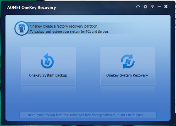 AOMEI OneKey Recovery截图