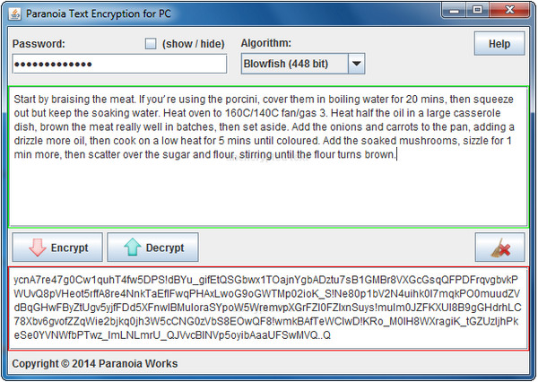 Paranoia Text Encryption for PC截图