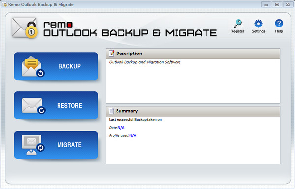 Remo Outlook Backup and Migrate截图