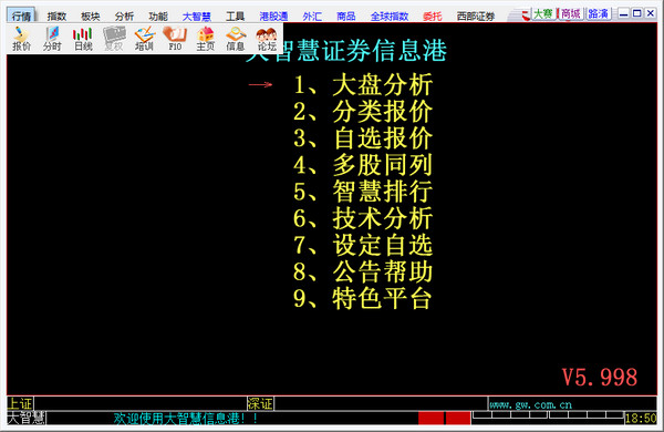 西部证券大智慧截图