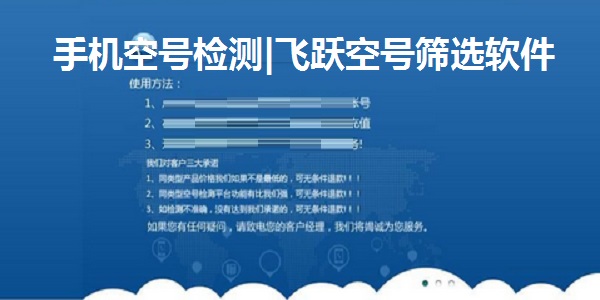 手机空号检测|飞跃空号筛选软件截图