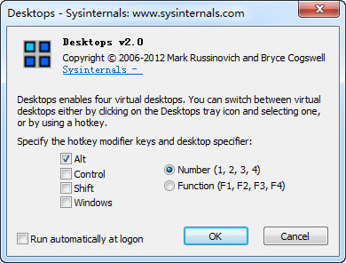 Sysinternals Desktops虚拟桌面截图