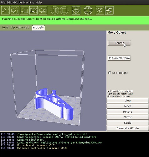 3d打印机控制软件(ReplicatorG)截图