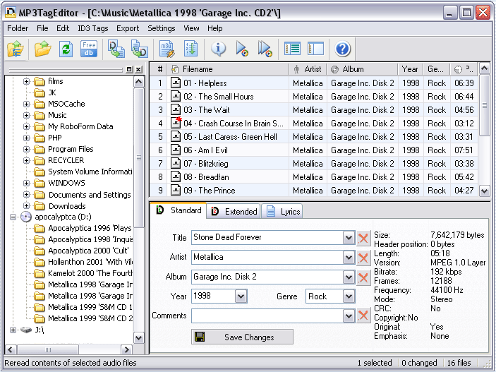 丸子MP3文件ID3TAG编辑器截图