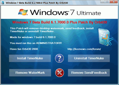 Windows7去限制时间补丁截图