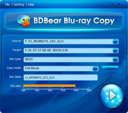 Blu-ray Copy 光盘复制备份软件截图