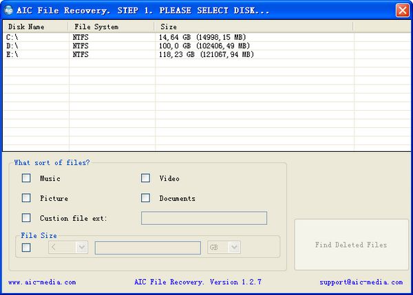 AIC File Recovery截图