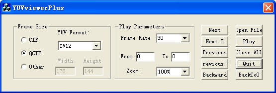 yuv格式播放器YUVviewerPlus截图