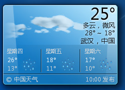 win7天气小工具截图