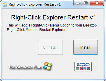 重启资源管理器(Right-Click Explorer Restart)截图