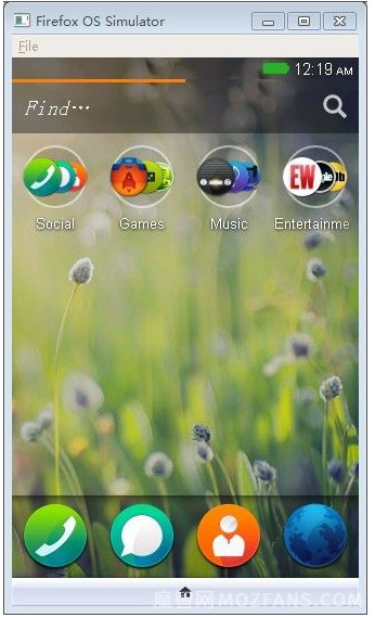 Firefox OS Simulator模拟器截图