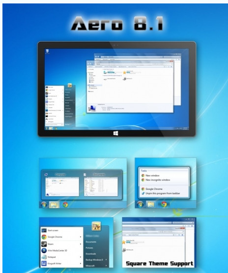 Win8.1Aero主题截图