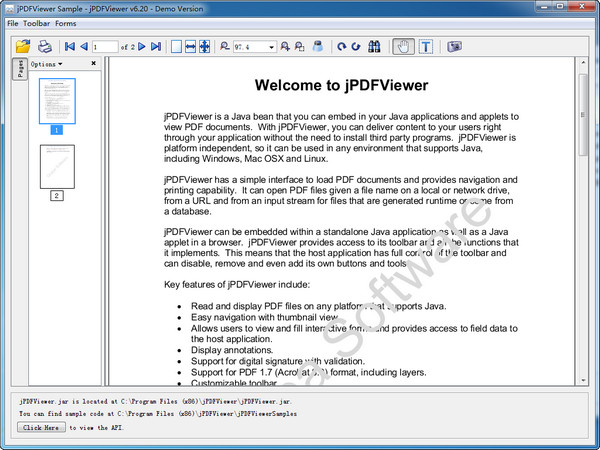 jPDFViewer(查看PDF文档软件)截图