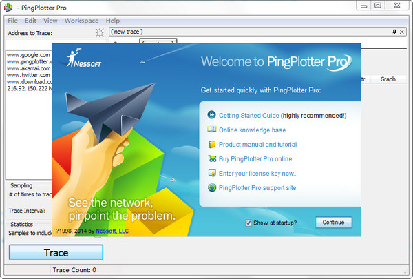 Pingplotter Pro(网络地址)截图