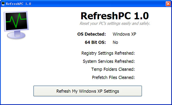 系统复位软件(RefreshPC)截图