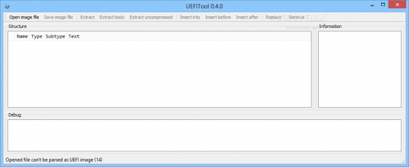 UEFI模式工具(UEFITool)截图