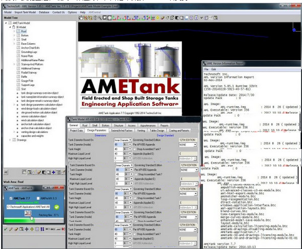 TechnoSoft AMETank(储罐配置设计建造安装软件)截图