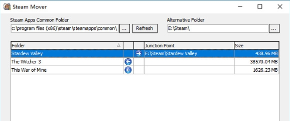 Steam Mover(Steam安装游戏迁移工具)截图
