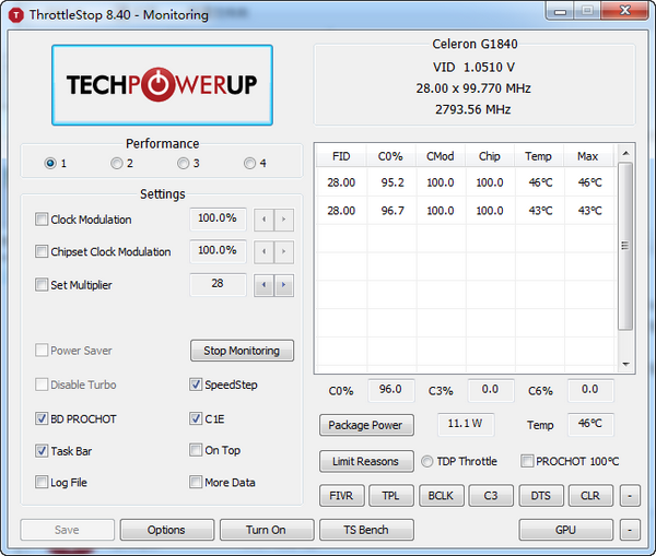 ThrottleStop(CPU性能监视和修改工具)截图