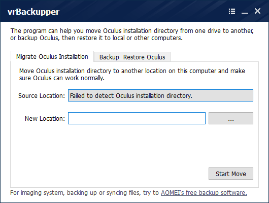 VrBackupper(Oculus Rift备份工具)截图