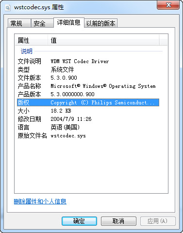 wstcodec.sys截图