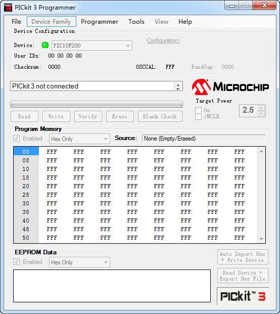 pickit3独立烧写软件截图