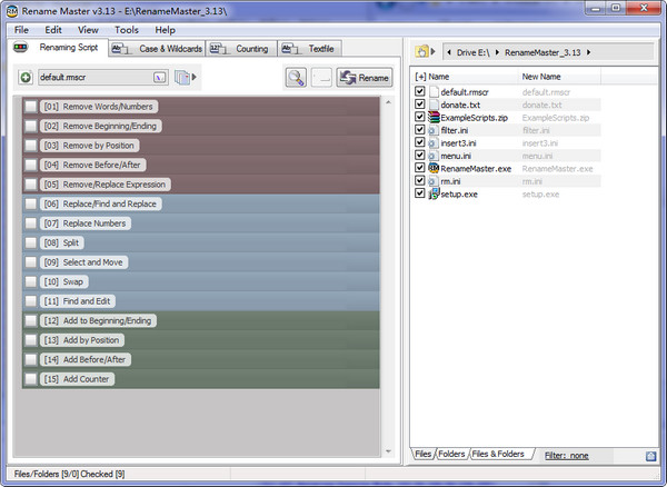 Rename Master(批量改名工具)截图