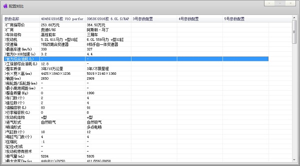 汽车一览表软件截图