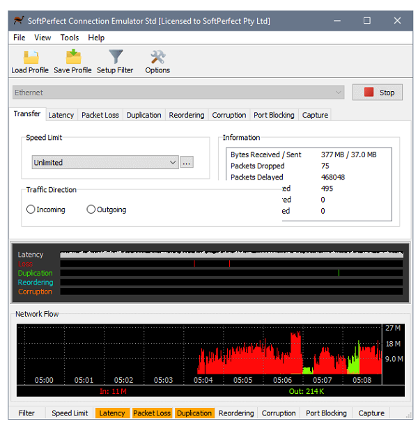 SoftPerfect Connection Emulator截图