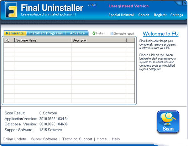 FinalUninstaller系统垃圾文件清理器截图