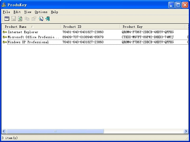 ProduKey截图