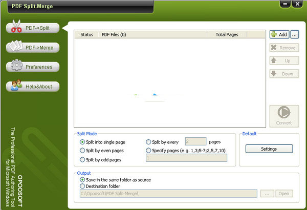 PDF分割合并工具(PDF Split-Merge)截图