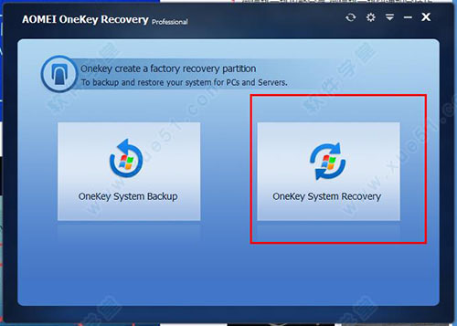 AOMEI OneKey Recovery截图