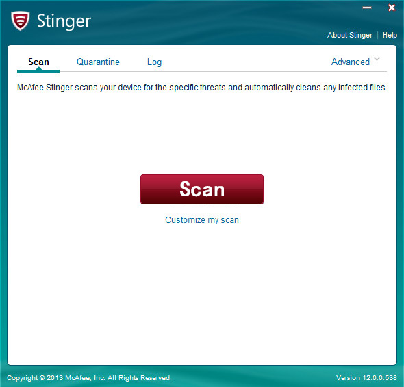 免费扫毒软件 McAfee Labs Stinger截图