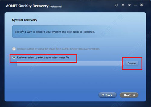 AOMEI OneKey Recovery截图