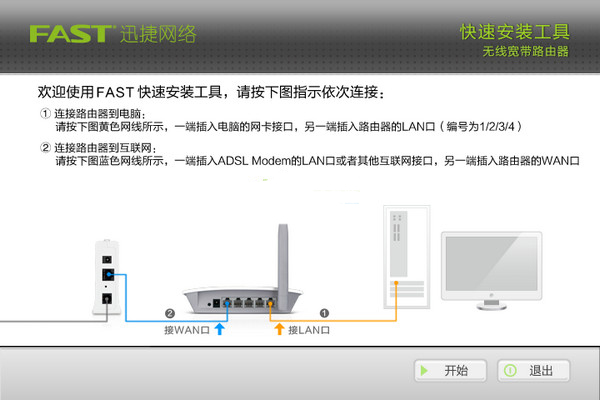 迅捷fast无线路由器快速安装工具截图