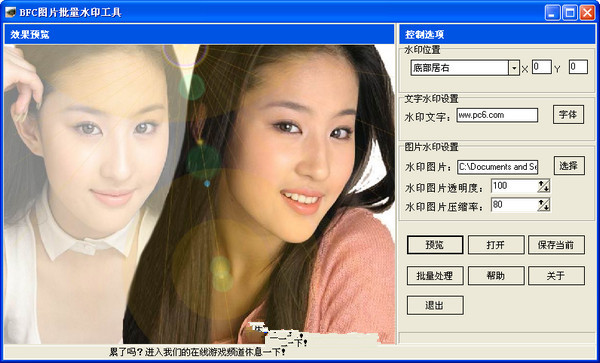 bfc图片批量水印工具截图