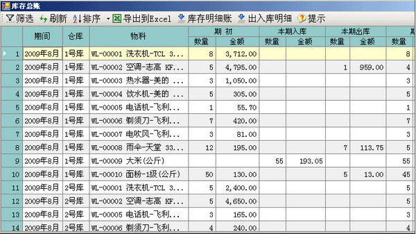 易芝仓库管理软件截图