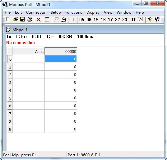 Modbus Poll截图