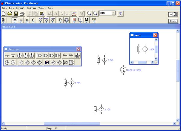 电子电路仿真软件Electronic Workbench截图