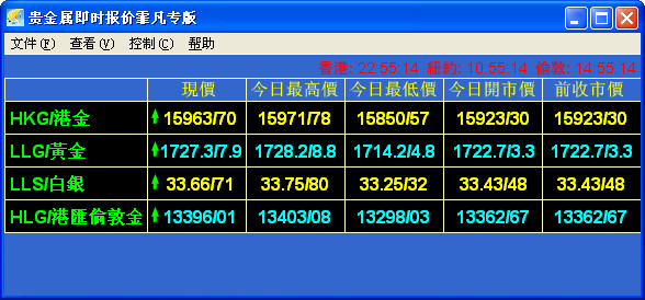 贵金属行情软件截图