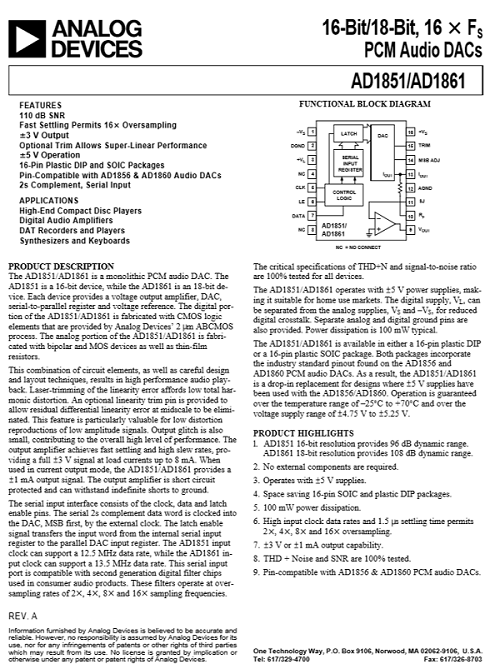 AD1851,pdf,datasheet截图