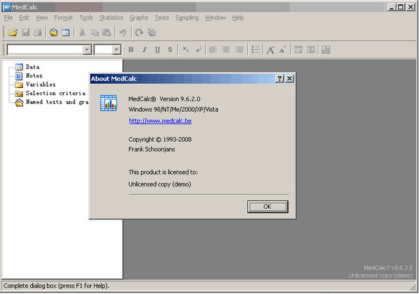 MedCalc(医学统计软件)截图